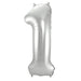Silver Jumbo Number Balloons 34" - Zurchers