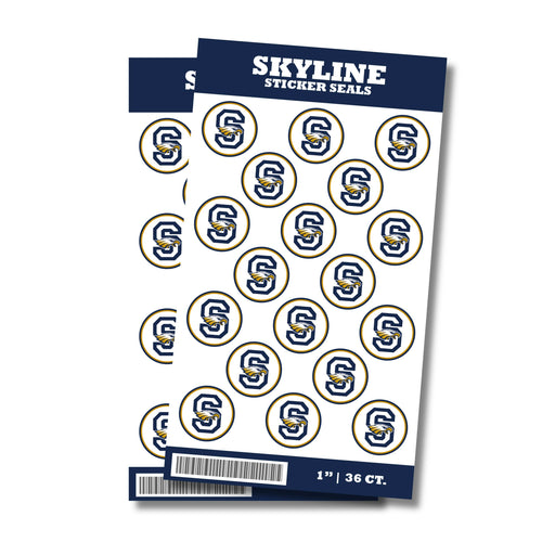 A package of 361-inch Skyline Utah High School Sticker Seals.