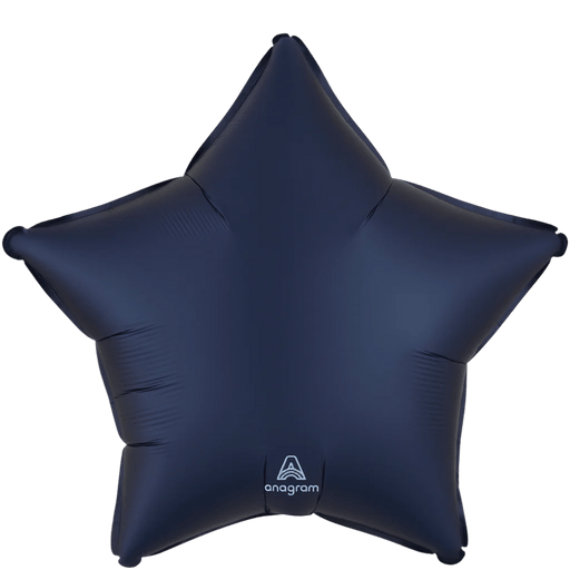 True Navy Satin Star Mylar Balloon 19" | 1ct - Zurchers