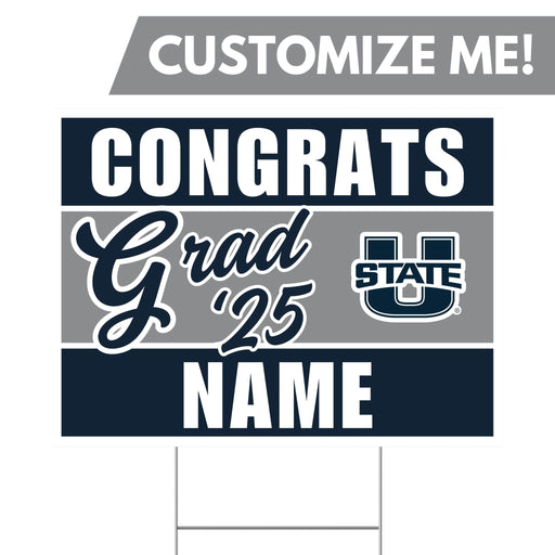 Utah State University Custom Grad Yard Sign 24" x 18" | 1 ct - Zurchers