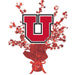 U of U Block U Black - Red Centerpiece Spray | 1ct - Zurchers
