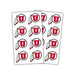 U of U Feather Black And Red Stickers 2" | 24 ct - Zurchers