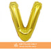 Air Filled Gold Mylar Letter Balloon, 16" | 1 ct - Zurchers