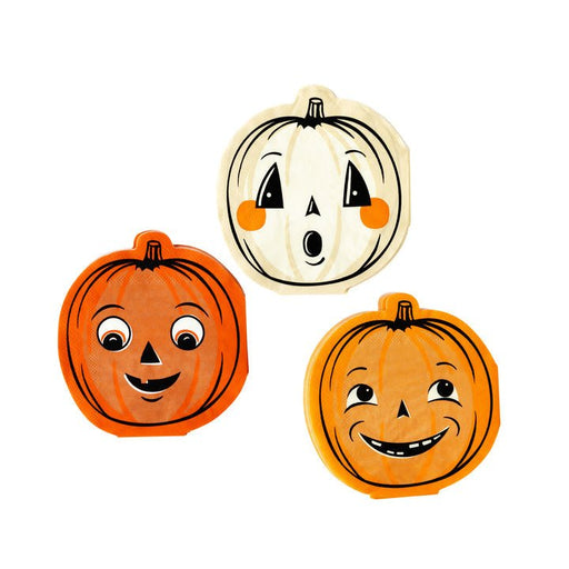 Halloween Vintage Pumpkin Beverage Napkins Set | 24Ct - Zurchers