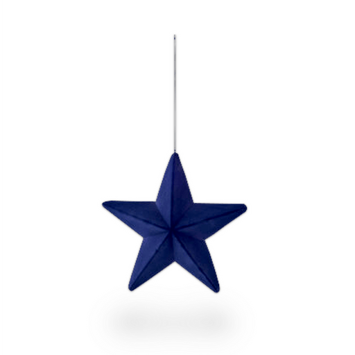 Blue Hanging Flocked Star 14.5" | 1 ct - Zurchers