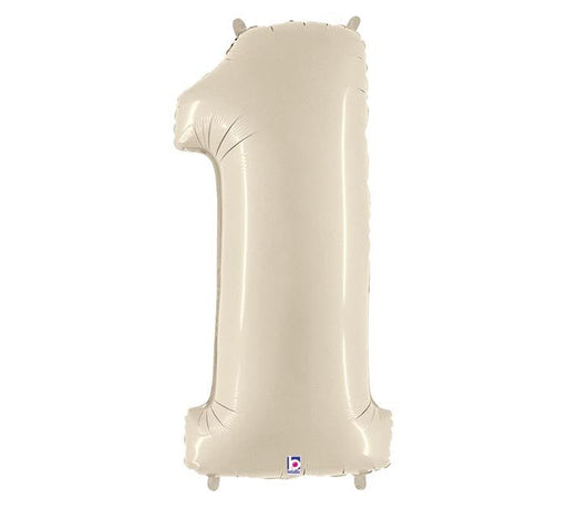 White Sand Jumbo Number Balloons 34" | 1 ct - Zurchers