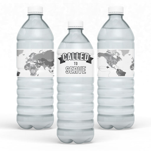 Missionary Called To Serve Black and White Water Bottle Label | 12 ct - Zurchers