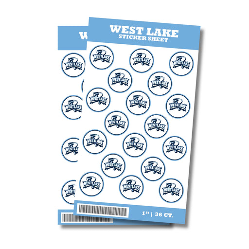 A package of 36 1-inch Westlake High School Sticker Seals.