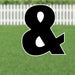 Yard Card Black Number/Symbol 21.5" | 1ct - Zurchers