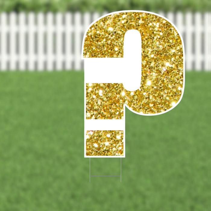Yard Card Gold Number/Symbol 21.5" | 1ct - Zurchers