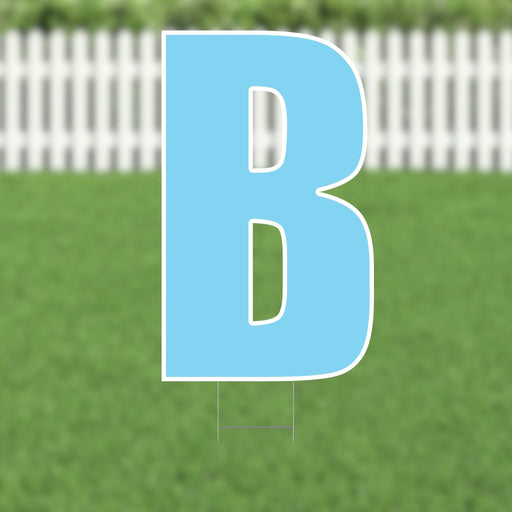 Yard Card Light Blue Letter 21.5" | 1ct - Zurchers