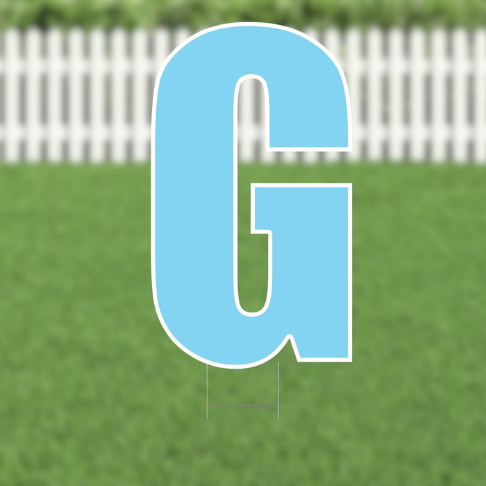 Yard Card Light Blue Letter 21.5" | 1ct - Zurchers