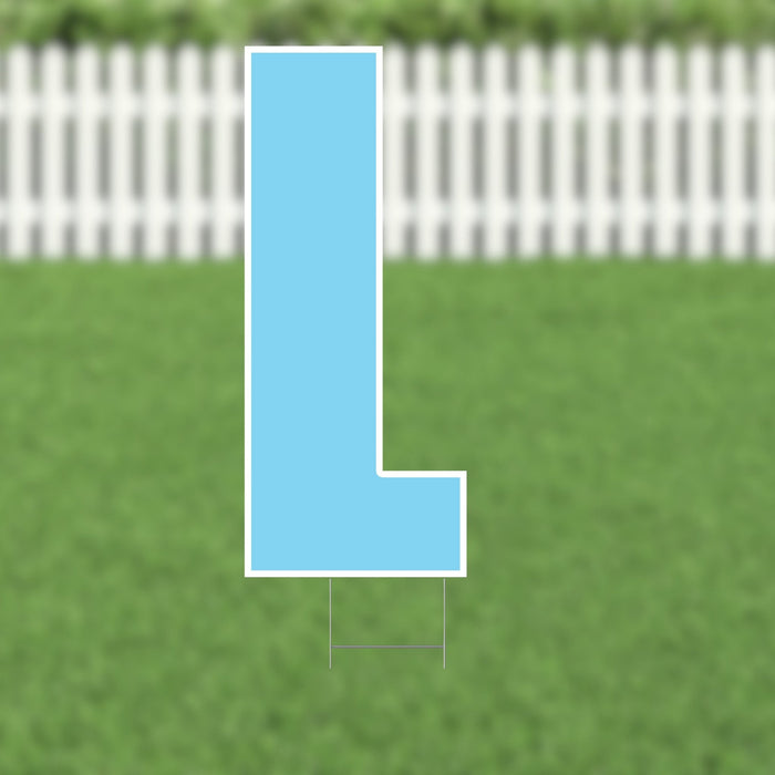 Yard Card Light Blue Letter 21.5" | 1ct - Zurchers