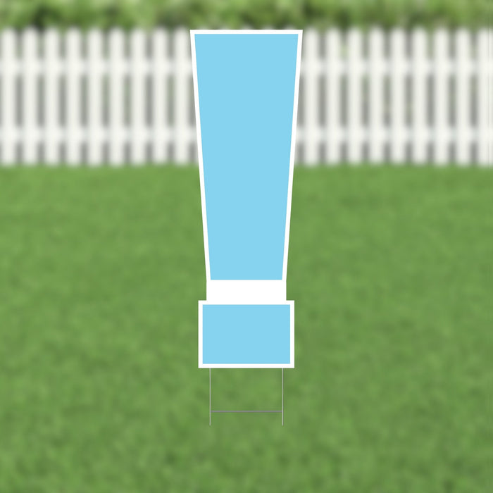 Yard Card Light Blue Number/Symbol 21.5" | 1ct - Zurchers