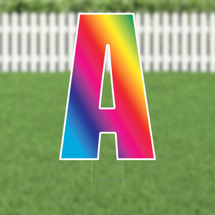Yard Card Multi-Color Letter 21.5" | 1ct