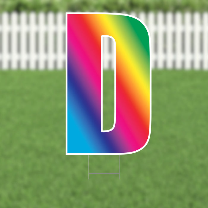 Yard Card Multi-Color Letter 21.5" | 1ct