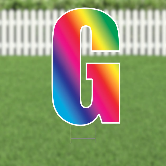 Yard Card Multi-Color Letter 21.5" | 1ct