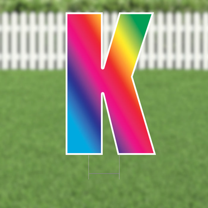 Yard Card Multi-Color Letter 21.5" | 1ct