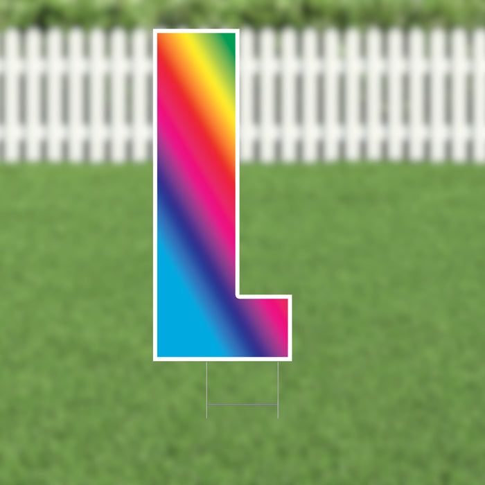 Yard Card Multi-Color Letter 21.5" | 1ct