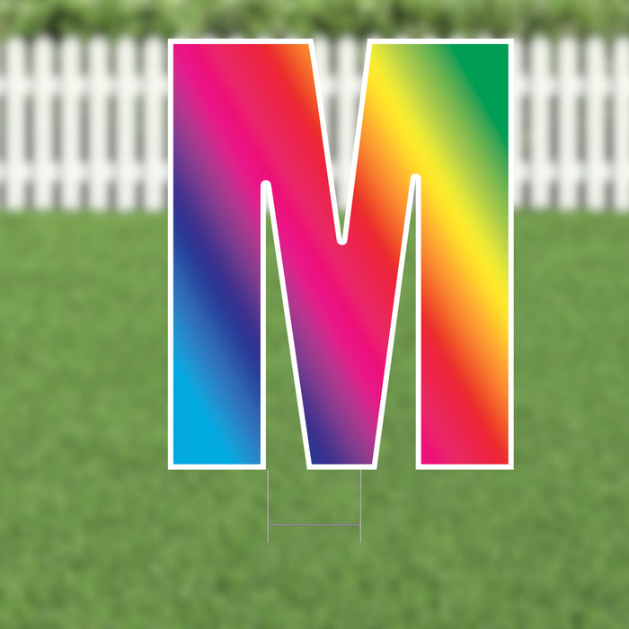 Yard Card Multi-Color Letter 21.5" | 1ct