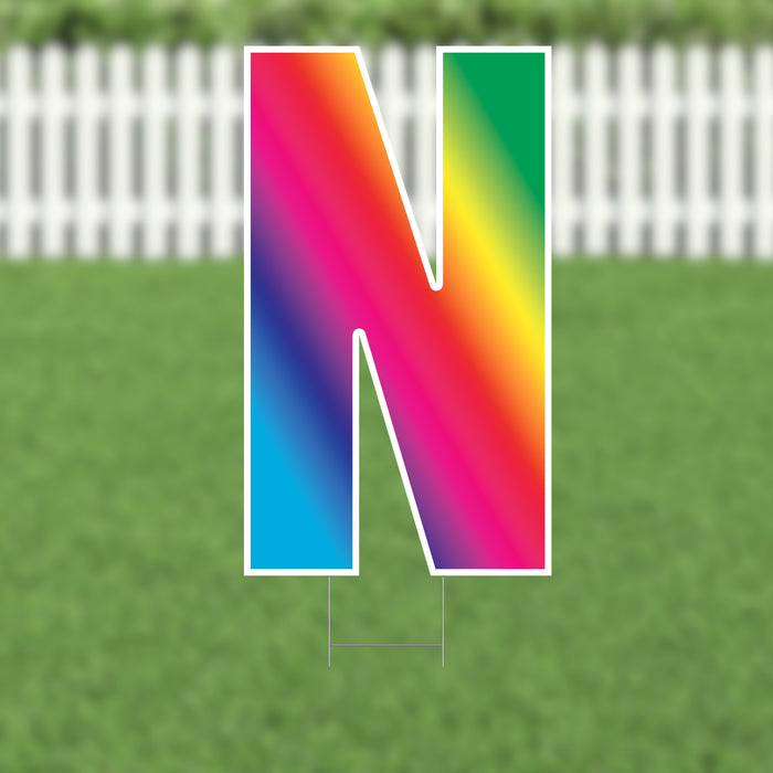 Yard Card Multi-Color Letter 21.5" | 1ct