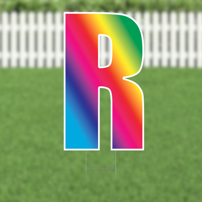 Yard Card Multi-Color Letter 21.5" | 1ct