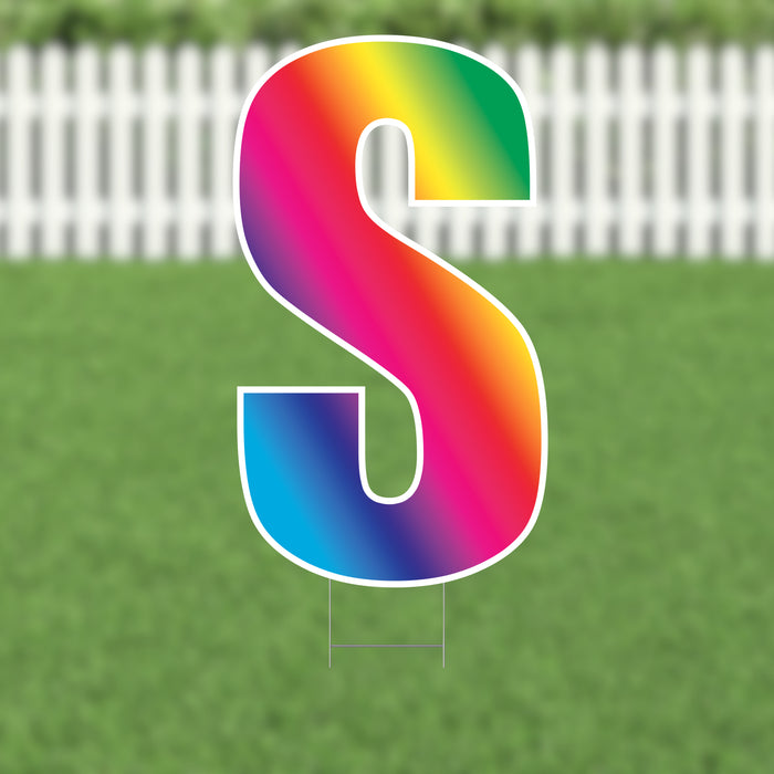 Yard Card Multi-Color Letter 21.5" | 1ct