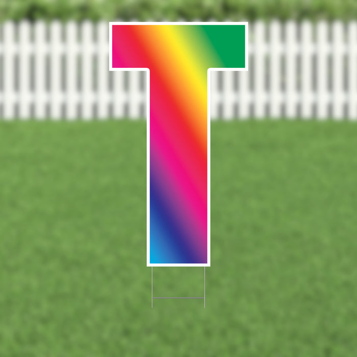 Yard Card Multi-Color Letter 21.5" | 1ct