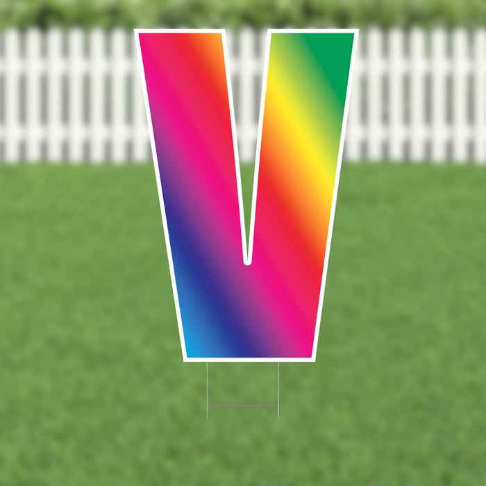 Yard Card Multi-Color Letter 21.5" | 1ct
