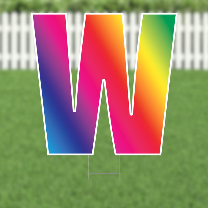 Yard Card Multi-Color Letter 21.5" | 1ct