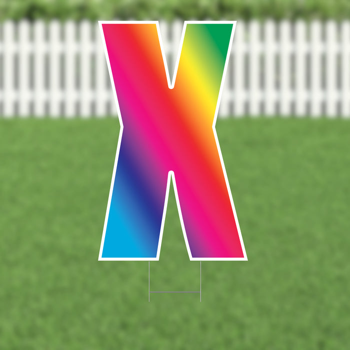 Yard Card Multi-Color Letter 21.5" | 1ct