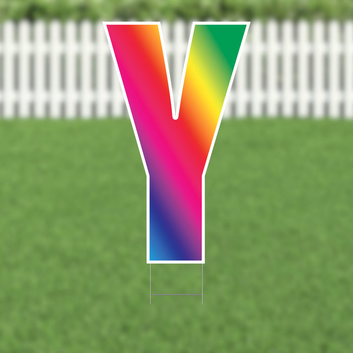 Yard Card Multi-Color Letter 21.5" | 1ct