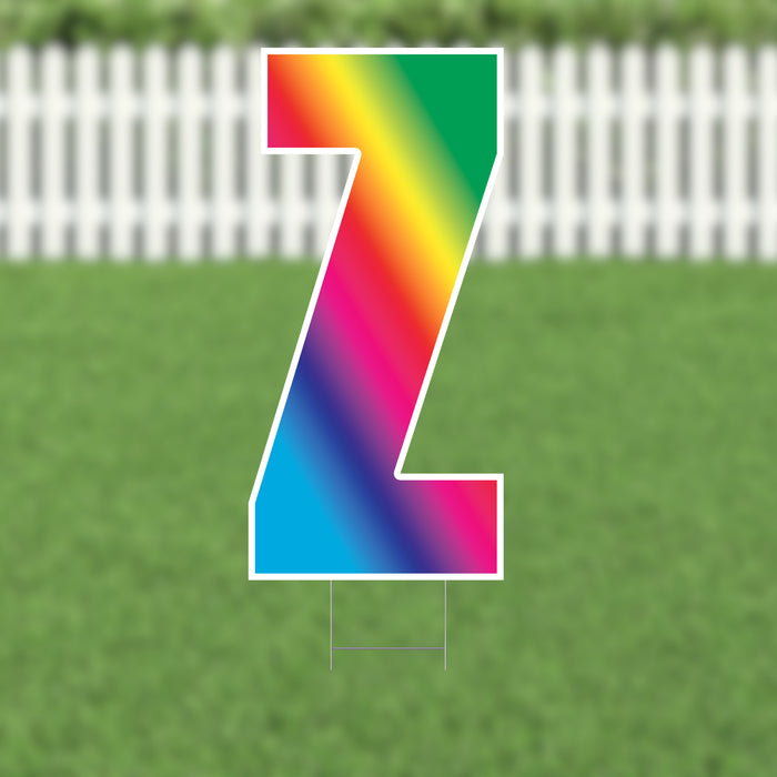 Yard Card Multi-Color Letter 21.5" | 1ct