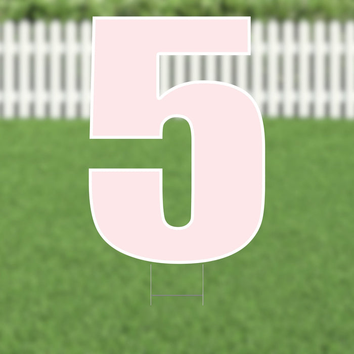 Yard Card Pink Number/Symbol 21.5" | 1ct - Zurchers