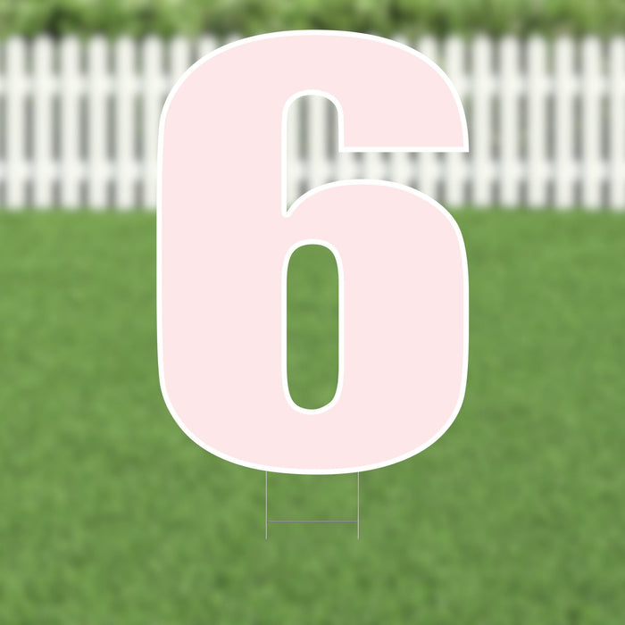 Yard Card Pink Number/Symbol 21.5" | 1ct - Zurchers