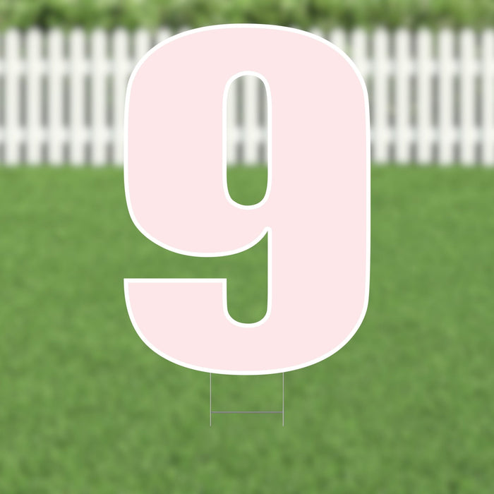 Yard Card Pink Number/Symbol 21.5" | 1ct - Zurchers
