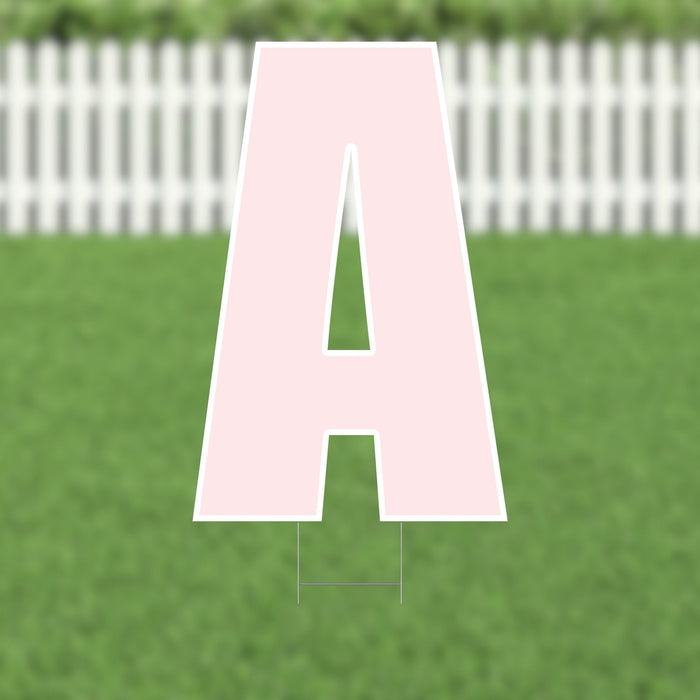 Yard Card Pink Letter 21.5" | 1ct - Zurchers