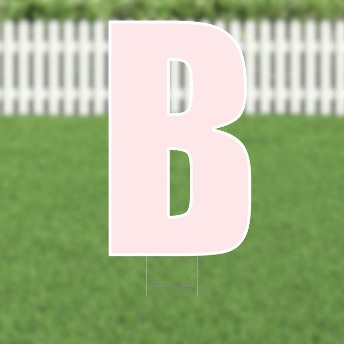 Yard Card Pink Letter 21.5" | 1ct - Zurchers