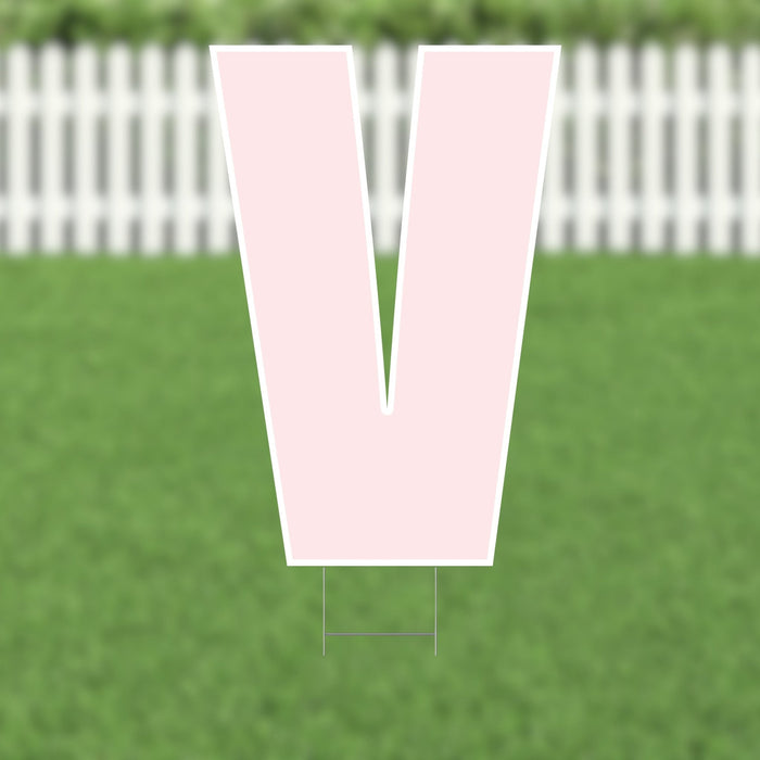 Yard Card Pink Letter 21.5" | 1ct - Zurchers