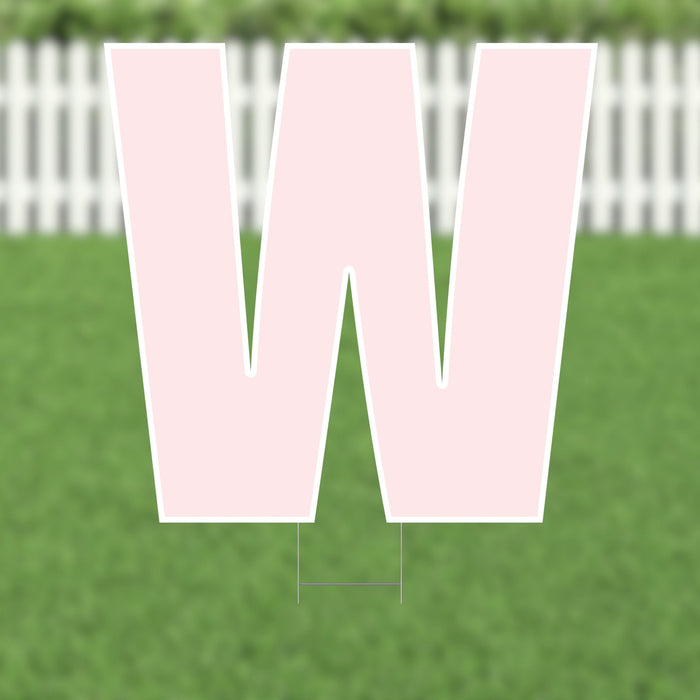 Yard Card Pink Letter 21.5" | 1ct - Zurchers