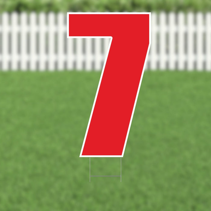 Yard Card Red Number/Symbol 21.5" | 1ct - Zurchers