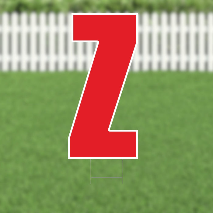 Yard Card Red Letter 21.5" | 1ct - Zurchers