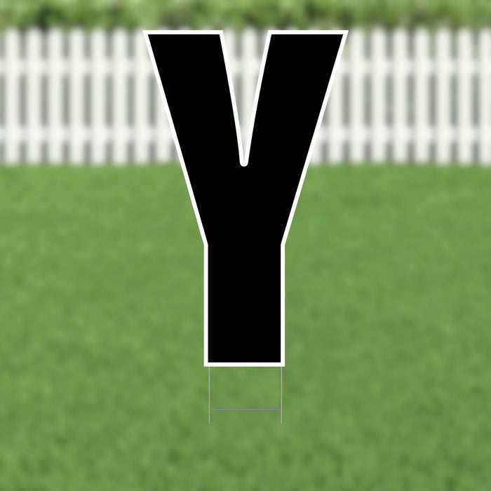 Yard Card Black Letter 21.5" | 1ct - Zurchers
