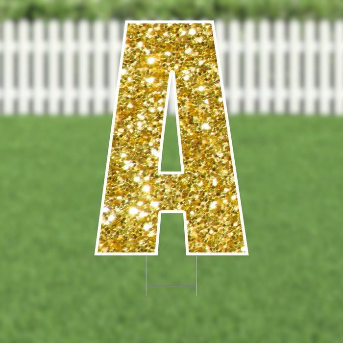 Yard Card Gold Letter 21.5" | 1ct