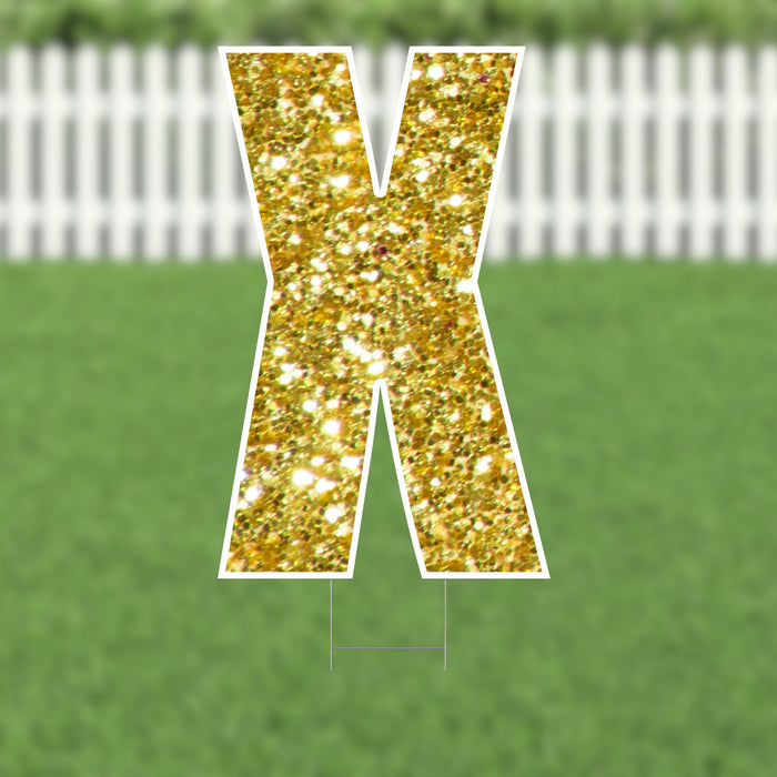 Yard Card Gold Letter 21.5" | 1ct - Zurchers