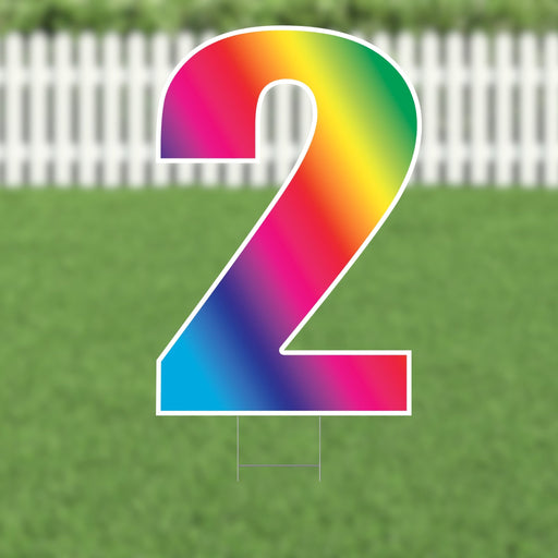 Yard Card Multi - color Number/Symbol 21.5" | 1ct - Zurchers