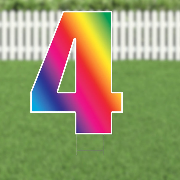 Yard Card Multi - color Number/Symbol 21.5" | 1ct - Zurchers