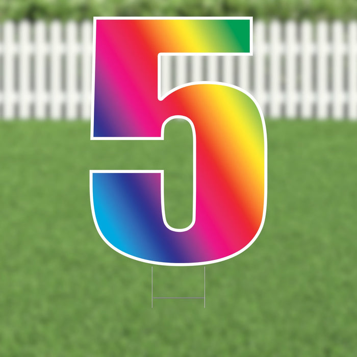 Yard Card Multi - color Number/Symbol 21.5" | 1ct - Zurchers