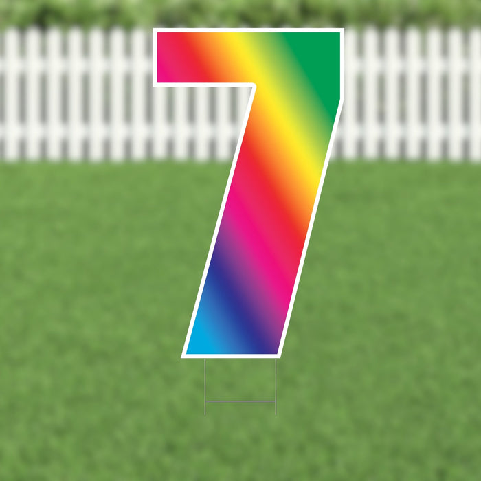 Yard Card Multi - color Number/Symbol 21.5" | 1ct - Zurchers