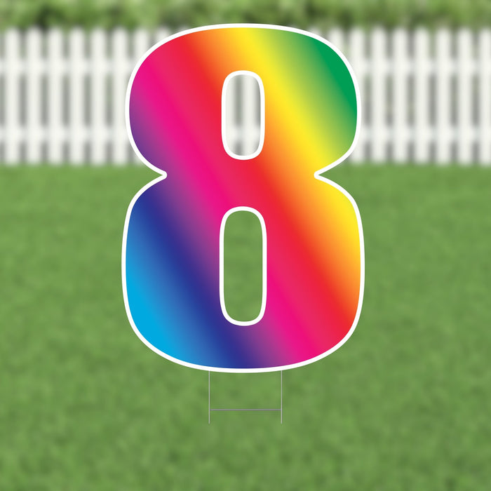 Yard Card Multi - color Number/Symbol 21.5" | 1ct - Zurchers